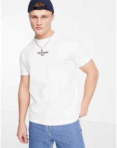 Классическая oversized футболка белого цвета с логотипом по центру груди из капсульной коллекции Spo Polo ralph lauren