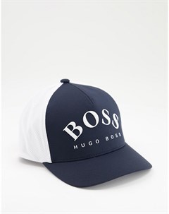 Темно синяя сетчатая кепка с логотипом BOSS Boss by hugo boss