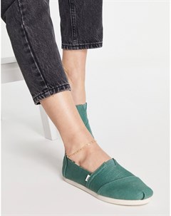 Зеленые эспадрильи Toms