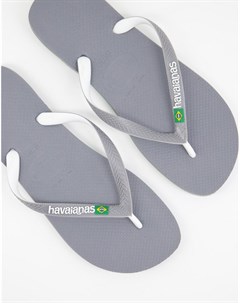 Серые шлепанцы Brasil Havaianas