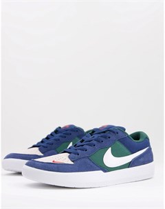 Темно синие и зеленые кроссовки Force 58 Nike sb