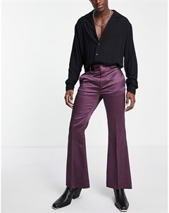 Фиолетовые расклешенные брюки Twisted tailor
