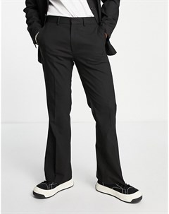 Черные расклешенные брюки Asos design