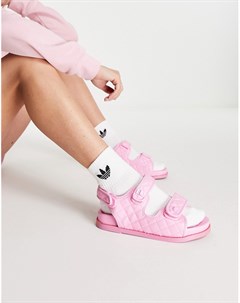 Стеганые сандалии из искусственной кожи розового цвета Carmen Public desire
