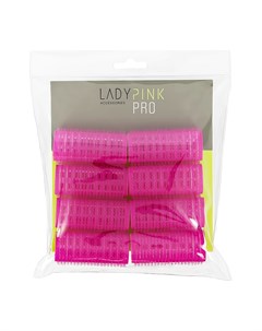 Бигуди липучки BASIC D 25 мм розовые 8 шт Lady pink