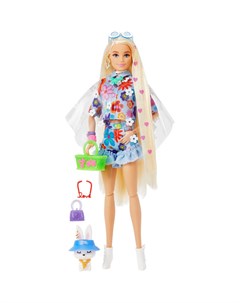 Кукла Экстра в одежде с цветочным принтом Barbie