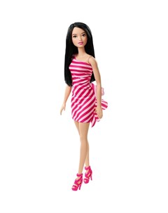 Сияние моды Кукла в розовом платье в полоску Barbie