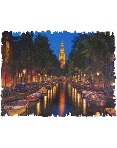Деревянный пазл Вечерний Амстердам 125 деталей Unidragon