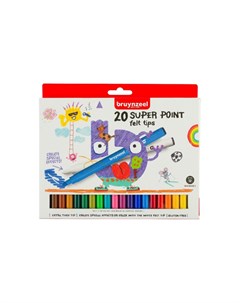 Фломастеры Набор фломастеров Kids Super Point 20 цветов в картонной упаковке Bruynzeel