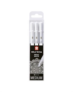 Набор белых гелевых ручек Gelly Roll Basic 08 пишущий узел 0 8 мм линия 0 4 мм 3 шт Sakura