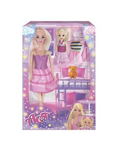 Набор кукла Ася Спокойной ночи малышка с мини куклой Toyslab (science agents)