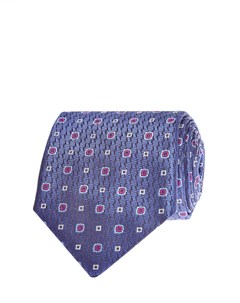 Шелковый галстук с фактурным вышитым принтом ручной работы Canali