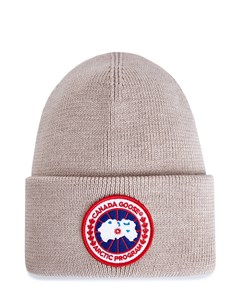 Шапка из двойной шерсти эластичной вязки с логотипом Canada goose