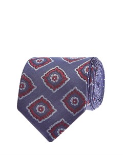 Шелковый галстук с потайной отделкой в строгом стиле Canali