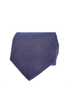 Шелковый галстук в синих тонах Canali