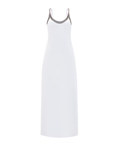 Облегающее пляжное платье с декором из бусин и открытой спиной Fisico