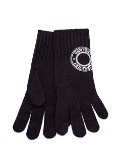 Кашемировые перчатки с контрастным макро логотипом Burberry