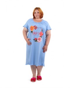 Ночная сорочка Розы голубая от Инсантрик
