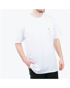 Футболка S S Chase T Shirt White Gold 2022 Carhartt wip