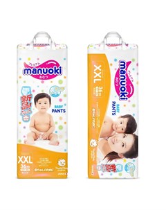 Подгузники трусики XXL 15 кг 36шт Manuoki