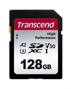 Карта памяти 128GB SD Card UHS I U3 A2 V30 TS128GSDC330S Transcend