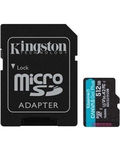 Флеш карта microSDXC 512Gb Class10 SDCG3 512GB Canvas Go Plus adapter SDCG3 512GB Kingston