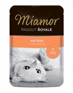 Влажный корм для кошек Ragout с индейкой кусочки в желе 0 1 кг Miamor