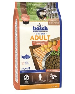 Сухой корм для собак Adult с лососем и картофелем 1 кг Bosch