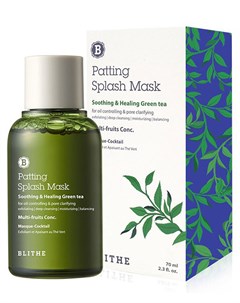 Сплэш маска для восстановления Смягчающий и заживляющий зеленый чай Soothing and Healing Green Tea M Blithe