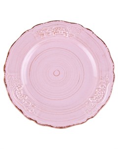 Тарелка 22 см Барокко розово коричневый Royal stoneware