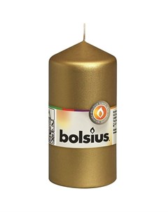 Свеча столбик 5 8 х 12 см золотой Bolsius