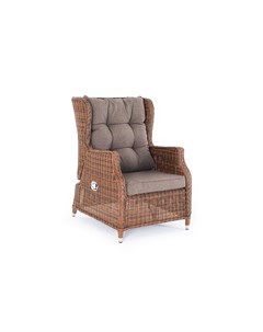Кресло раскладное плетеное форио коричневый 75x100x87 см Outdoor