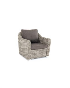 Плетеное кресло из искусственного ротанга фабриция серый 86x82x86 см Outdoor