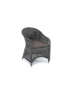 Плетеное кресло из искусственного ротанга равенна серый 68x81x57 см Outdoor
