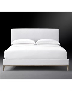 Кровать italia panel nontufted белый 211x152x225 см Idealbeds