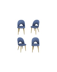 Комплект из 4 х стульев cleo голубой голубой 60x50 см Bradexhome