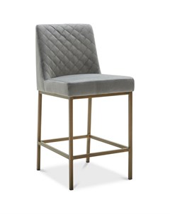 Полубарный стул cambridge grey velvet серый 47x97x56 см Idealbeds