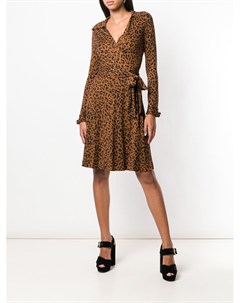 Diane von furstenberg платье с запахом и леопардовым узором 8 коричневый Diane von furstenberg