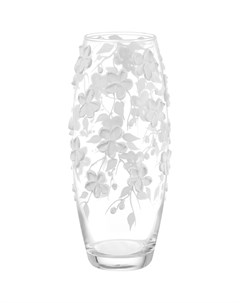 Ваза Белые цветы 11х11х26 см бочонок стекло Pasabahce
