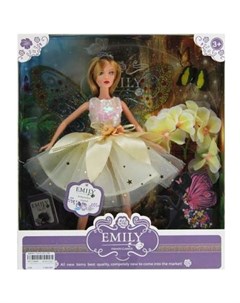 Кукла Emily Сиреневая серия Фея в бежевом платье аксессуары 30 см WJ 12684 Abtoys