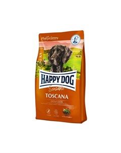 Корм для собак Sensible Toscana с чувствит пищевар и избыт весом утка лосось сух 2 8кг Happy dog