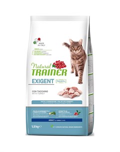 Natural Exigent Cat корм для привередливых кошек старше 1 года синдейкой 1 5 кг Trainer