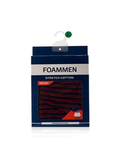 Мужские трусы боксеры Fo90508 синие в красную полоску L Foammen