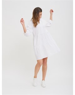 Короткое белоснежное платье с воланами Sevenext Profmax