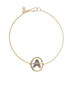 Золотой браслет с инициалом A и бриллиантами Annoushka