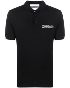 Рубашка поло с вышитым логотипом Moschino