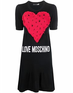 Платье А силуэта с нашивкой Love moschino
