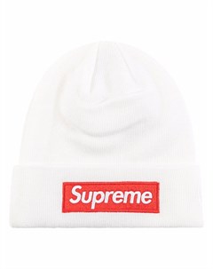 Шапка бини с логотипом из коллаборации с New Era Supreme