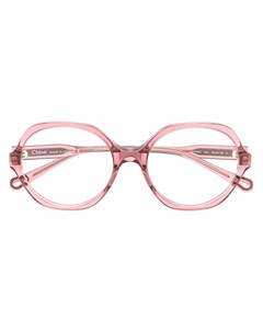 Очки в геометричной оправе Chloé eyewear