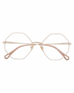 Очки в геометричной оправе Chloé eyewear